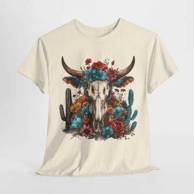 T-Shirt Western Boho Büffel - T-Shirt